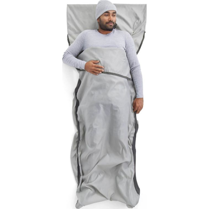 Вкладыш в спальник Sea to Summit Silk Blend Sleeping Bag Liner Mummy - S Moonstruck Grey, фото 4
