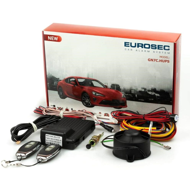 Автосигнализация Eurosec GN7C_HUPS c 2 пультами ДУ, фото 