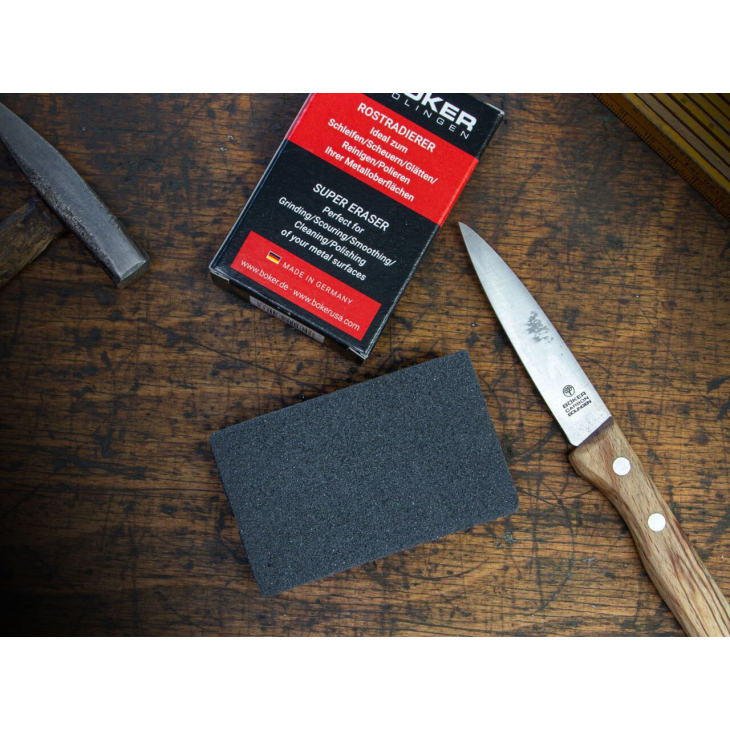 Фирменная очистительная губка-ластик от ржавчины Boker, фото 3