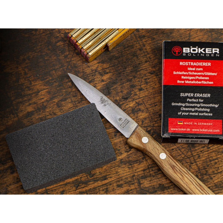Фирменная очистительная губка-ластик от ржавчины Boker, фото 4