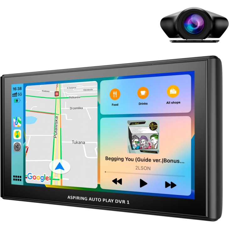 Автомобильный монитор Aspiring Auto Play DVR 1, Magnet, CarPlay, Android Auto, фото 2