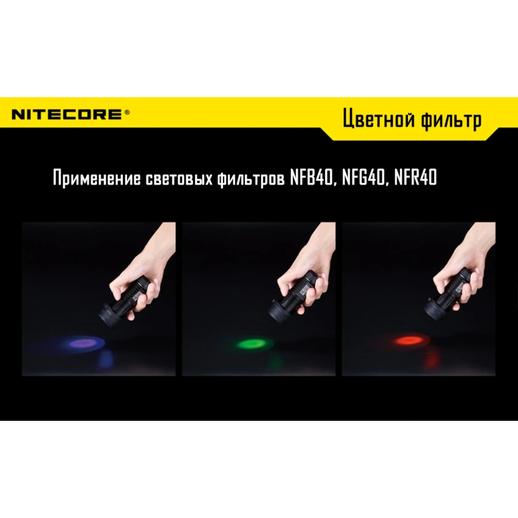 Диффузионный фильтр для фонарей Nitecore NFD40 40 мм, белый, фото 6