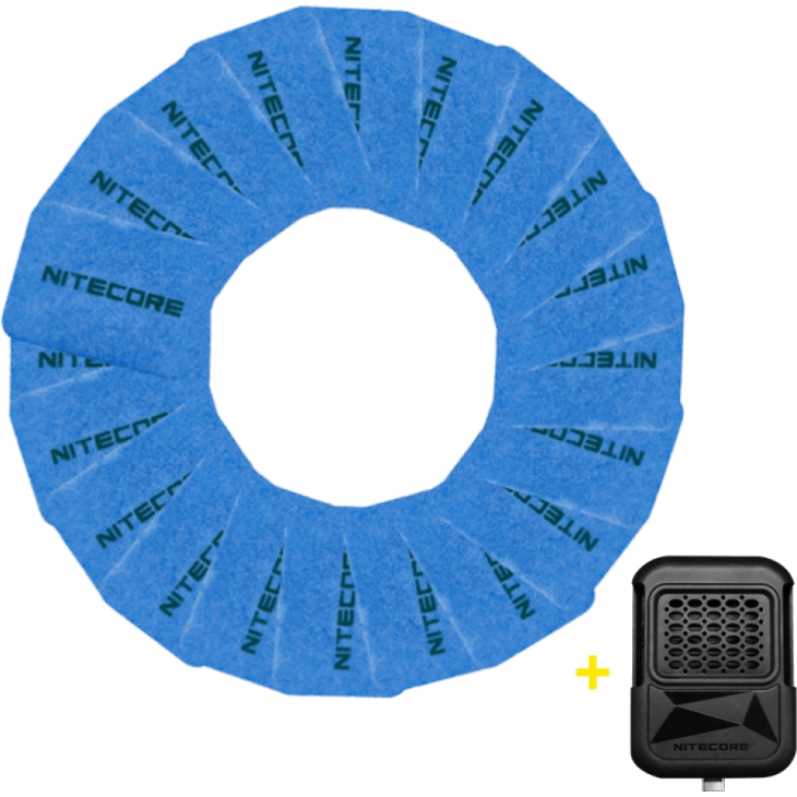 Пластины для фумигатора от комаров Nitecore MRM10 Mini (набор, 60 шт) + фумигатор Nitecore EMR11D, фото 