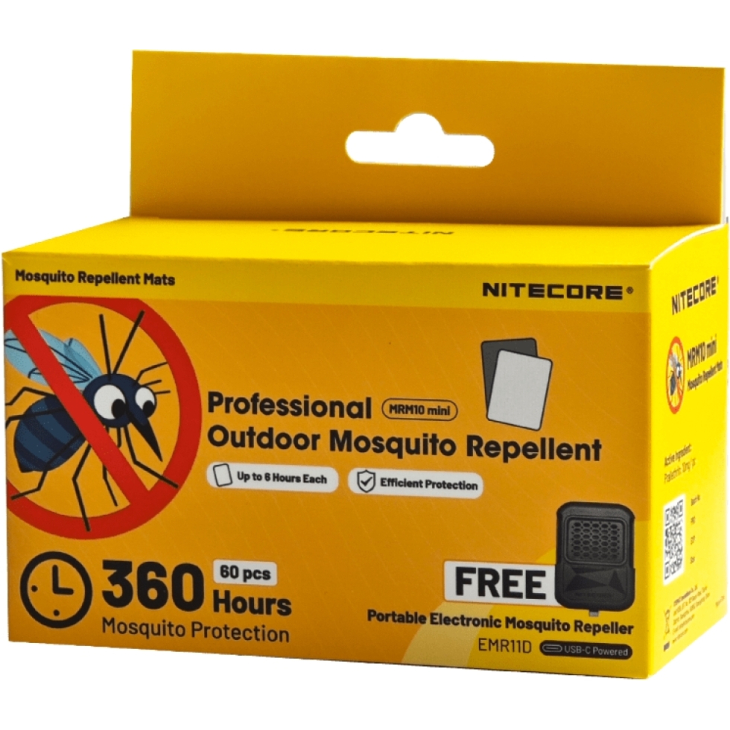 Пластины для фумигатора от комаров Nitecore MRM10 Mini (набор, 60 шт) + фумигатор Nitecore EMR11D, фото 4