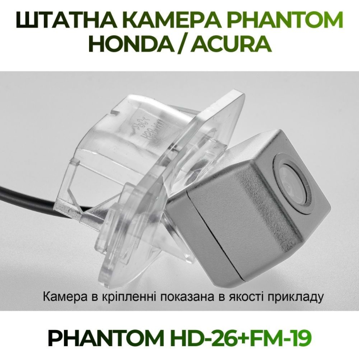 Штатная камера заднего вида Phantom HD-26+FM-19 для Honda/Acura, Модель камеры: HD, фото 3