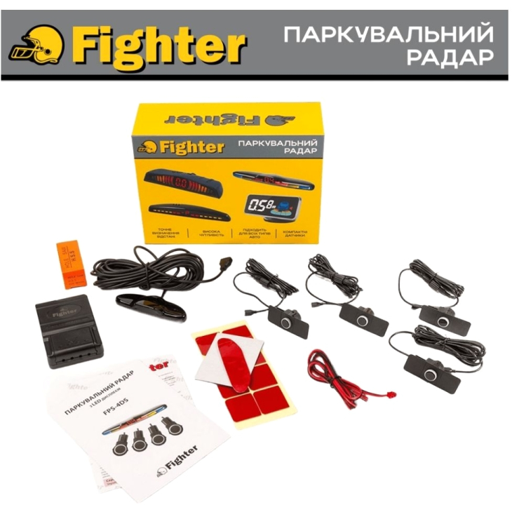 Парктронік Fighter FPS-4DS Black (4 датчики), фото 9