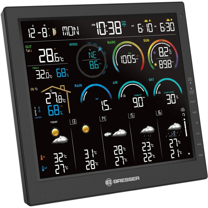 Метеостанция Bresser 4CAST 10" WiFi Weather Station 8-in-1, фото 2