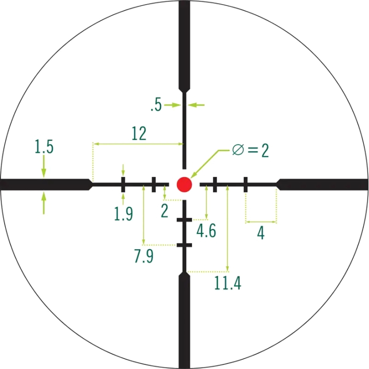 Прицел оптический Vortex Crossfire HD 1.5-5.5x32 Scout 2A BDC MOA (CFR-1501i), фото 9