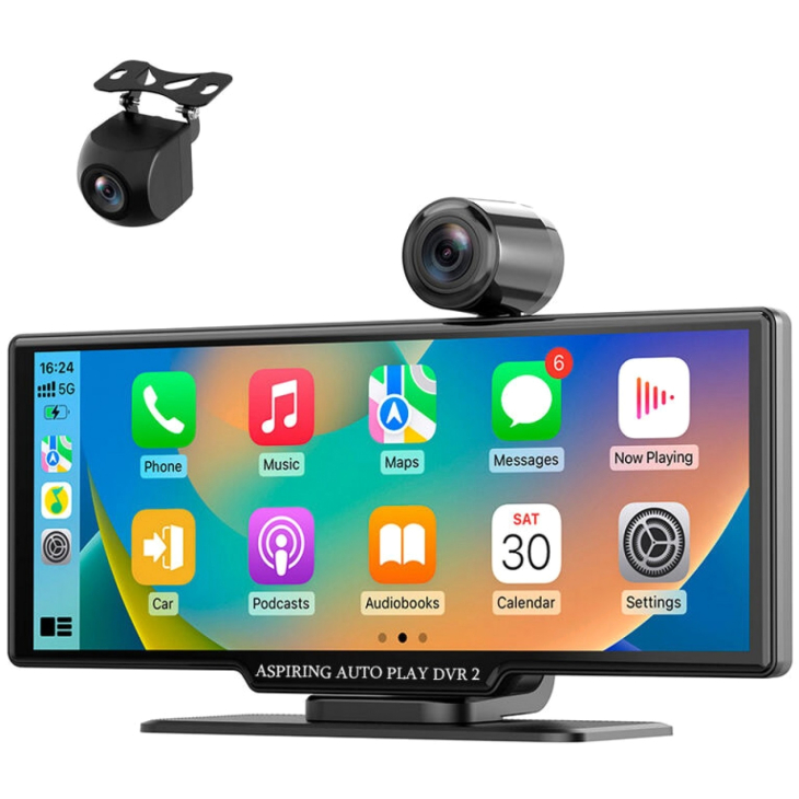 Автомобильный монитор Aspiring Auto Play DVR 2, Magnet, CarPlay, Android Auto, фото 2