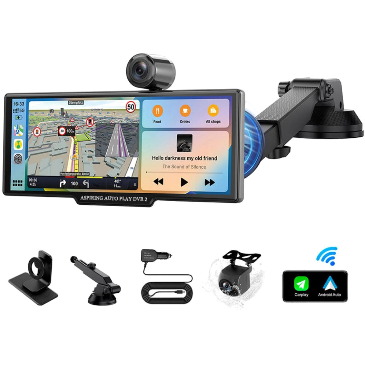 Автомобильный монитор Aspiring Auto Play DVR 2, Magnet, CarPlay, Android Auto, фото 5