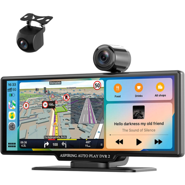 Автомобильный монитор Aspiring Auto Play DVR 2, Magnet, CarPlay, Android Auto, фото 6