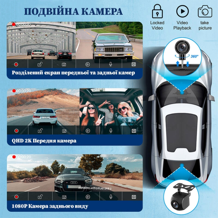 Автомобильный монитор Aspiring Auto Play DVR 2, Magnet, CarPlay, Android Auto, фото 16