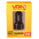 Автомобільний зарядний пристрій VOIN C-31209BK, 2USB 12/24V - 5V 3,1A + вольтметр, фото 2